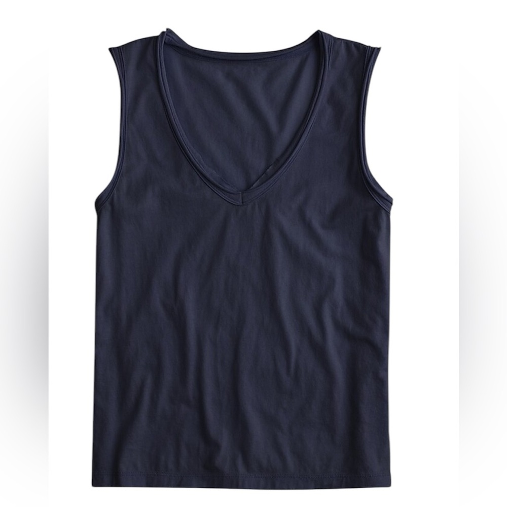 J. Crew raw edge v neck tank sz M